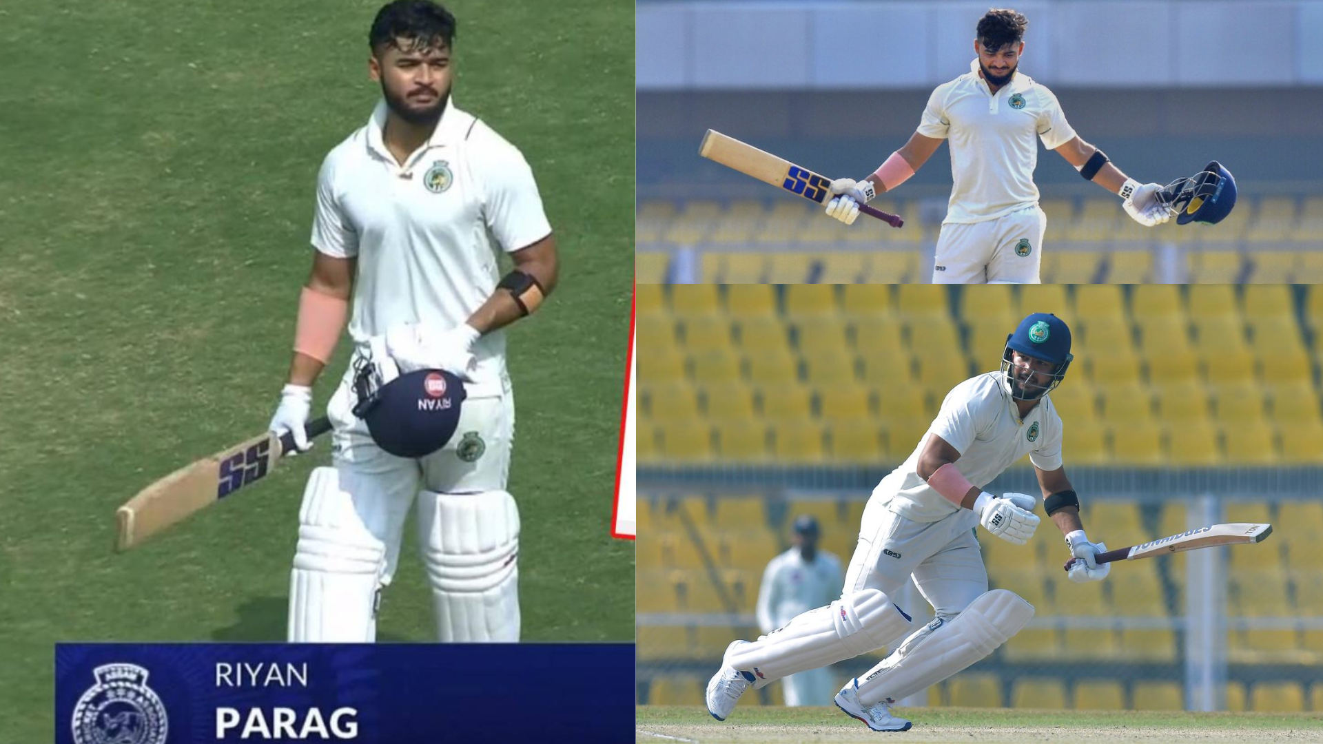 6,6,6,6,6,6,6.... 11 चौके, 12 छक्के, Riyan Parag ने रणजी में मचाई तबाही, 87 गेंद पर खेली 155 रन की त...