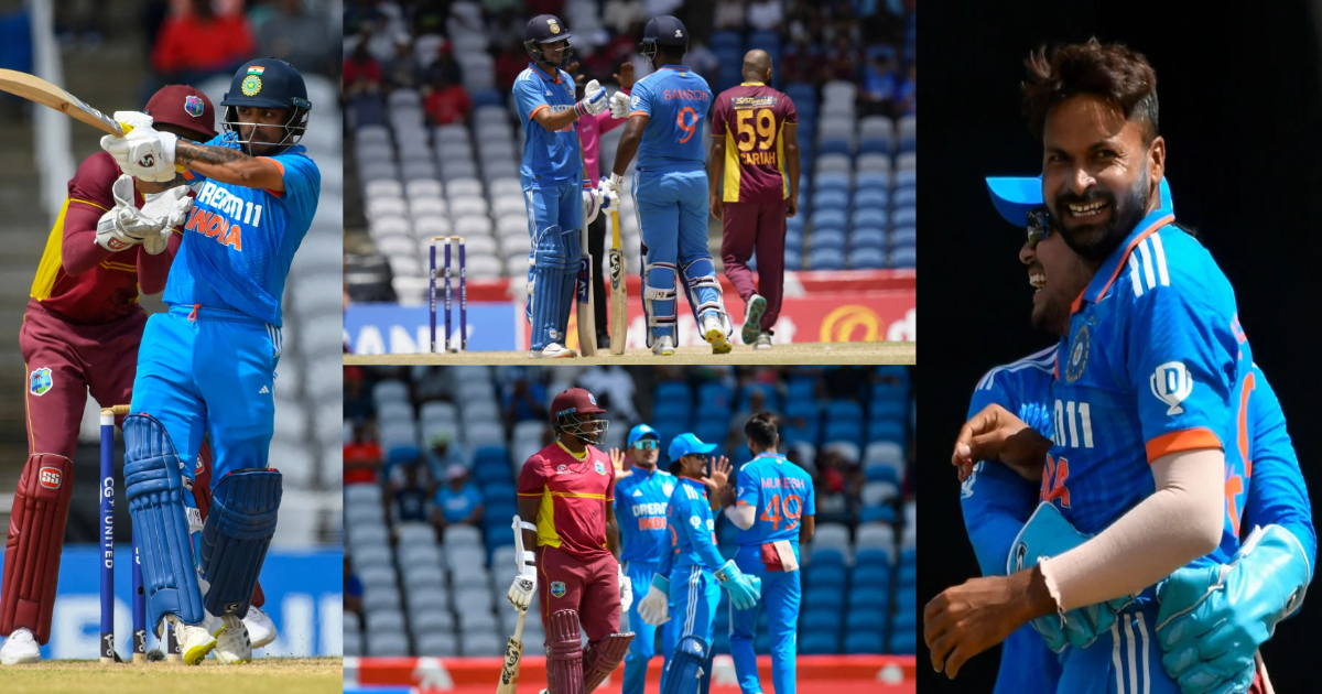 WI vs IND Highlights: ODI मैच का बना मजाक, रोहित-विराट के बिना खुल गई पोल, 115 रन बनाने में गिरते-पड़...