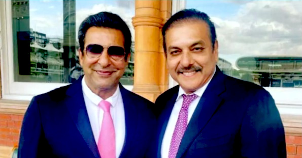 Wasim Akram And Ravi Shastri at Lords