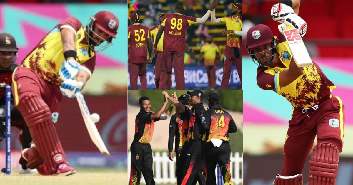West Indies beat Papua New Guinea by 5 wickets in WI vs PNG Match no 2 in T20 World cup 2024