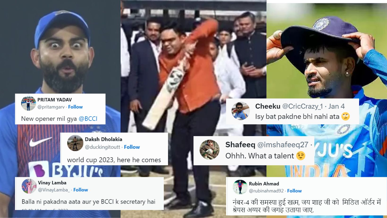 World Cup 2023 से पहले जय शाह ने बल्लेबाजी से मचाया कोहराम तो फैंस बोले-अय्यर और केएल राहुल की जगह...