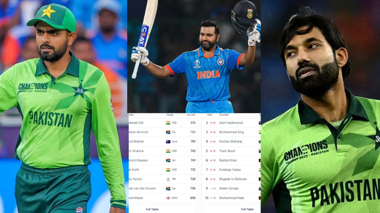 Rohit Sharma, ODI rankings, Babar Azam, Mohammad Rizwan