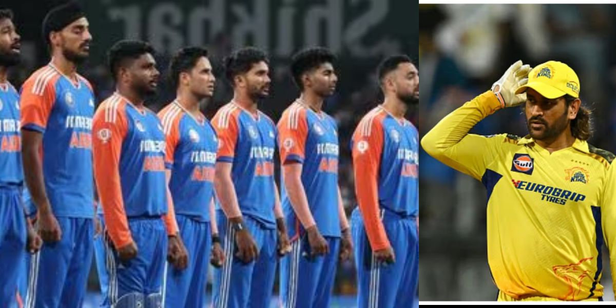 Nitish Kumar reddy , MS Dhoni, Shivam Dube, Team India