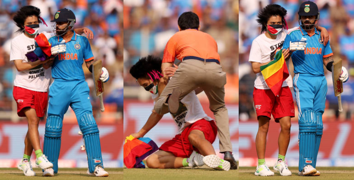 अहमदाबाद में Virat Kohli से गले मिलने पहुंचा फैन, इजराइल-हमास युद्द से है खास कनेक्शन, वायरल VIDEO स...