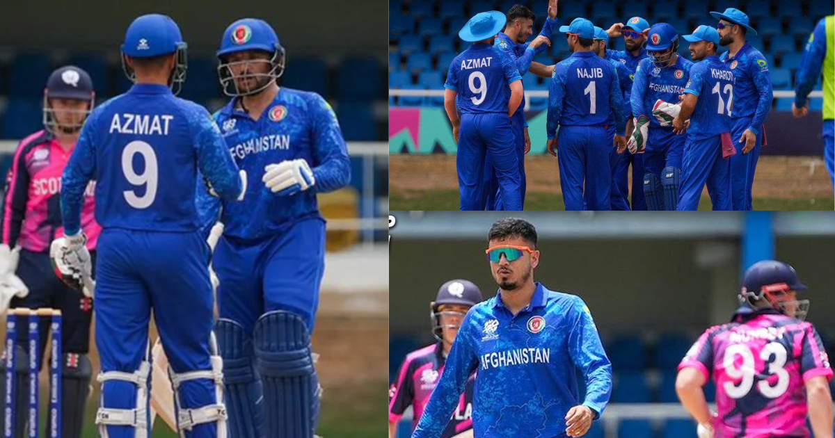 afghanistan beat scotland by 55 runs in t20 World Cup 2024 practice match AFG vs SCO