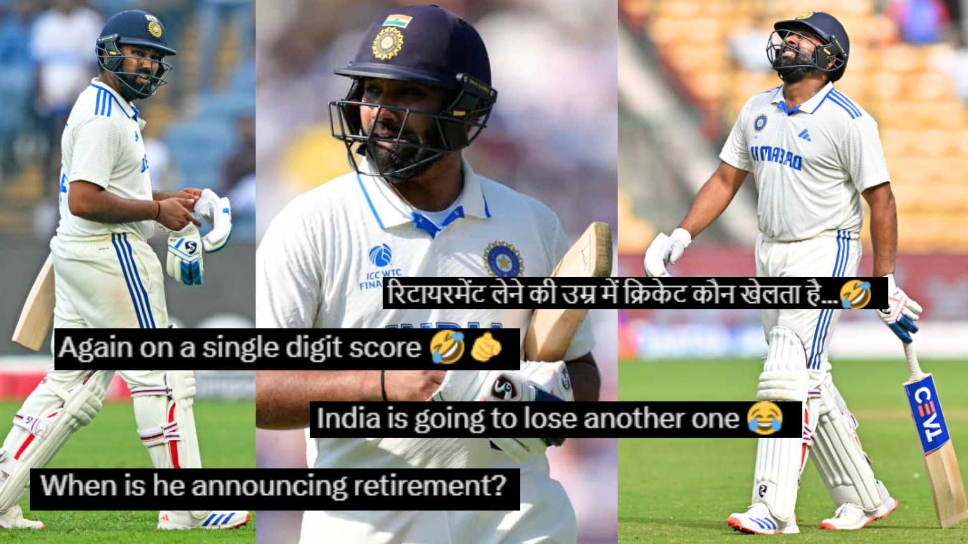 'ये बुड्ढा संन्यास क्यों नहीं ले लेता'', Rohit Sharma पहली पारी जीरो तो दूसरी पारी में 8 रन बनाकर हु...