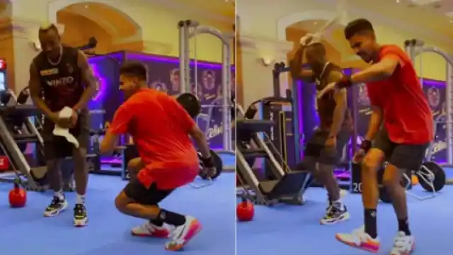 andre russell and shreyas iyer dance