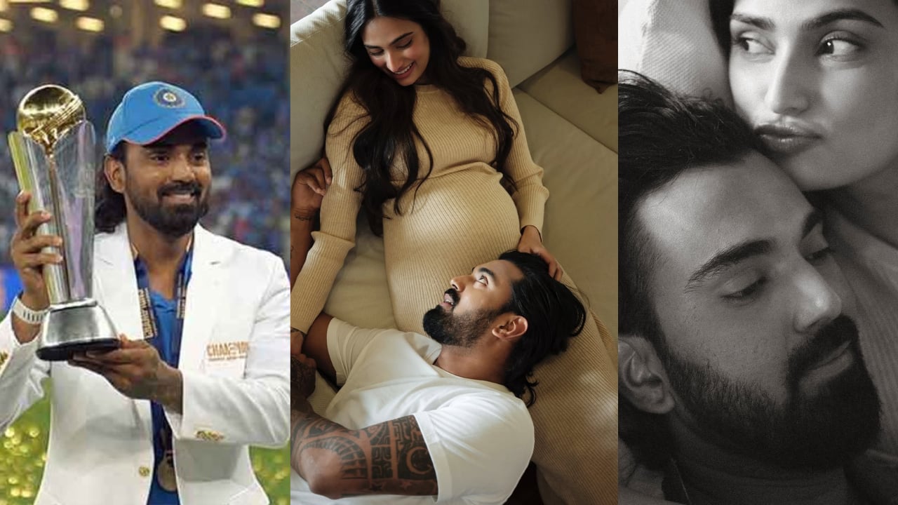 after Champions Trophy 2025 ends KL Rahul gets photo shoot done with wife Athiya shetty baby bump