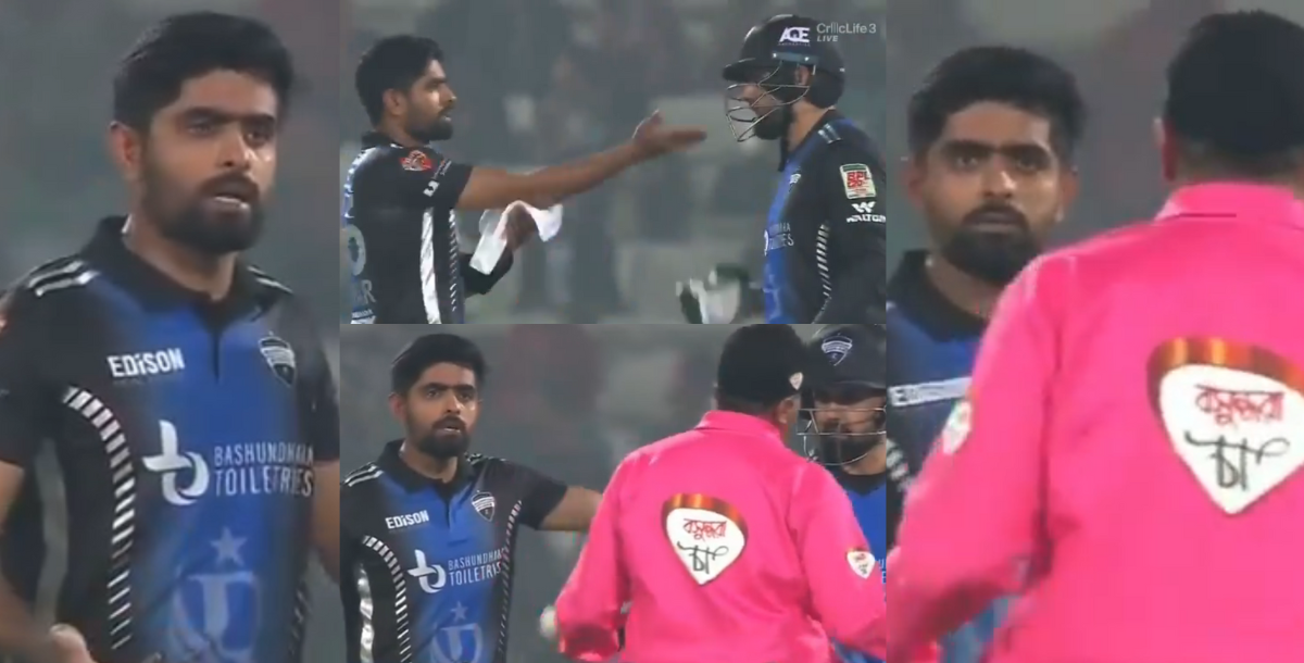 babar azam abused wicket keeper and umpire in bpl 2024 video went viral
