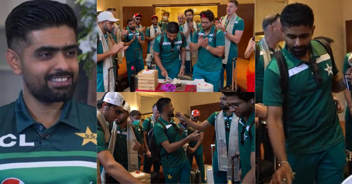 babar azam celebrated his birthday in bangalore after defeat to india video went viral