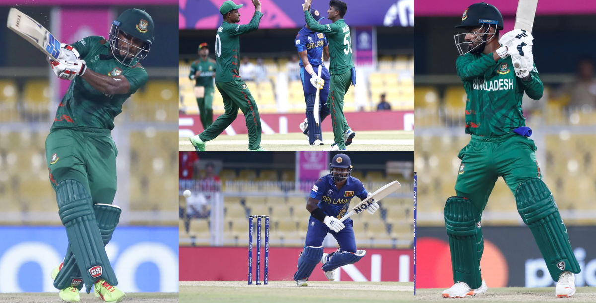 bangladesh beat sri lanka by 7 wickets in sl vs ban at world cup 2023 warm up match