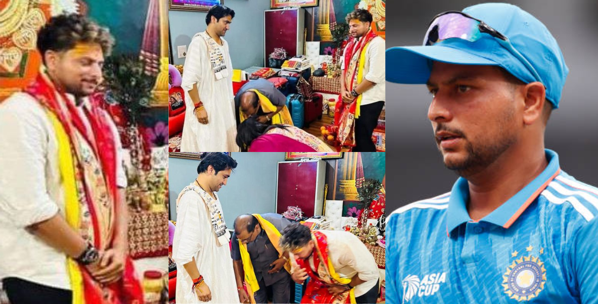 before the world cup 2023 kuldeep yadav reached bageshwar baba dham to seek blessings