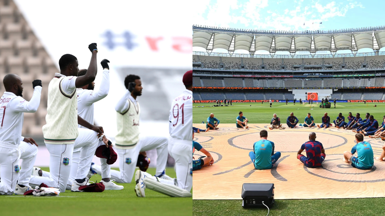 ऑस्ट्रेलिया की धरती पर भी छिड़ी नस्लभेद से लड़ने की जंग, AUS vs WI टेस्ट मैच के दौरान देखने को मिला नज...