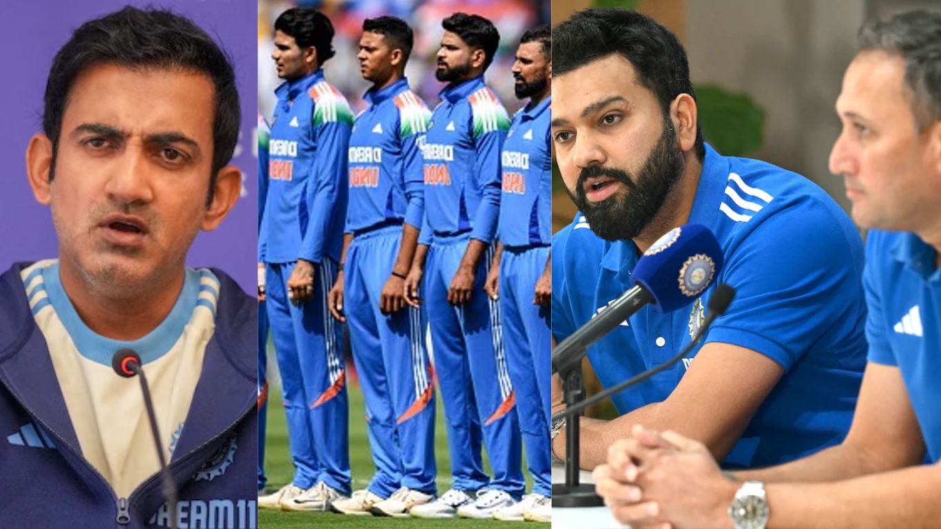 Rohit sharma , ajit Agarkar ,  rishabh pant ,  Gautam Gambhir
