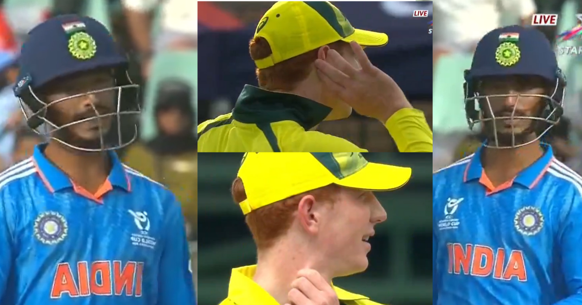 _conversation between Naman Tiwari and Murugan Abhishek in the IND vs AUS Under 19 World Cup final i...