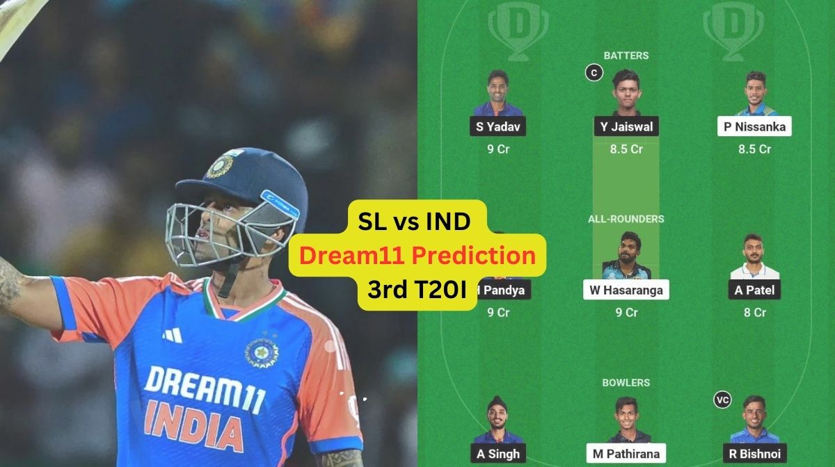 SL vs IND Dream11 Prediction in Hindi, 3rd T20I, प्लेइंग इलेवन, पिच रिपोर्ट, Dream11 Team, इंजरी अपड...