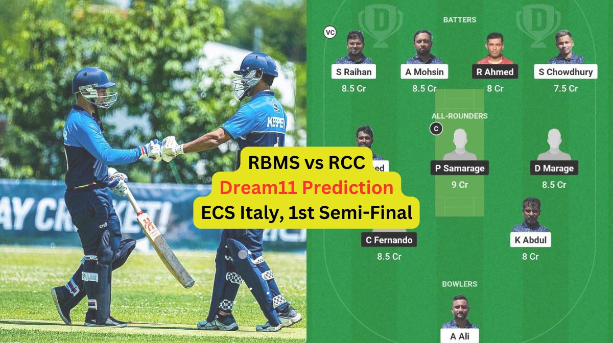 RBMS vs RCC Dream11 Prediction in Hindi, 1st Semi-Final प्लेइंग इलेवन, पिच रिपोर्ट, Dream11 Team, इं...