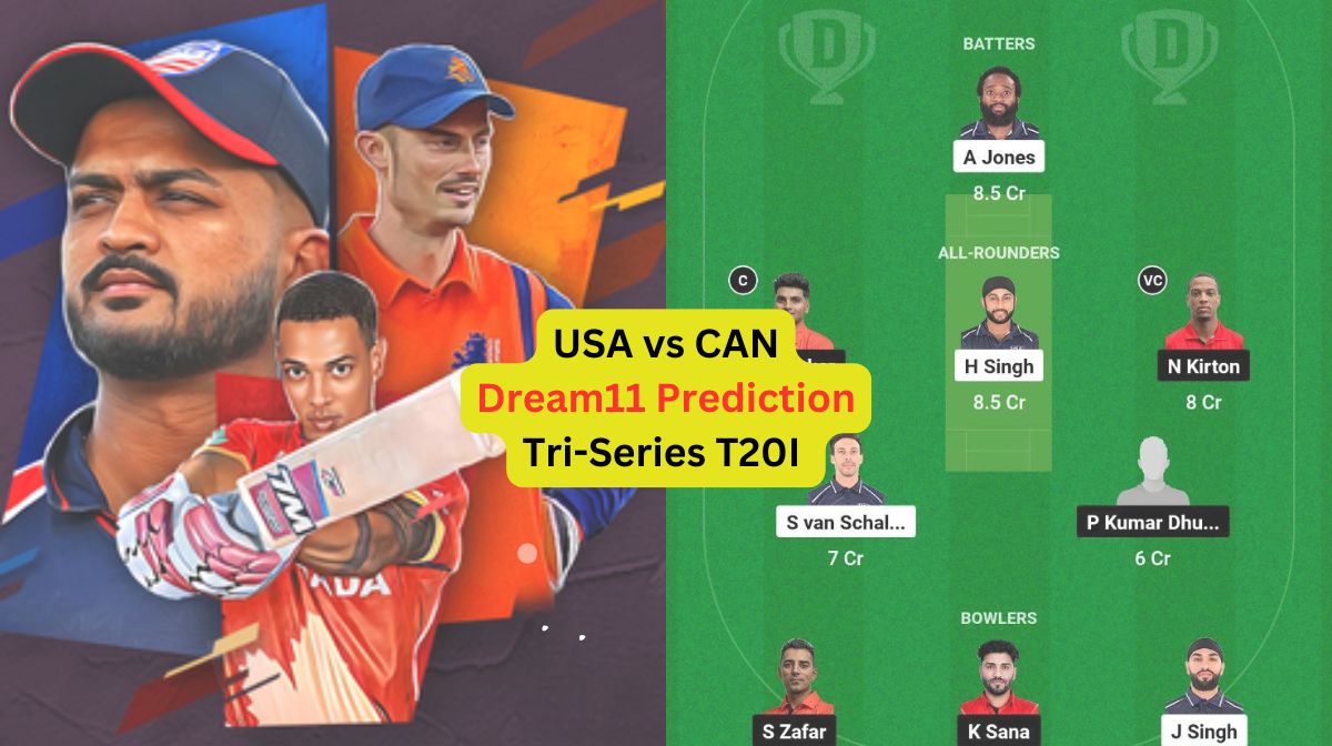 USA vs CAN Dream11 Prediction in Hindi, Match 5, प्लेइंग इलेवन, पिच रिपोर्ट, Dream11 Team, इंजरी अपड...