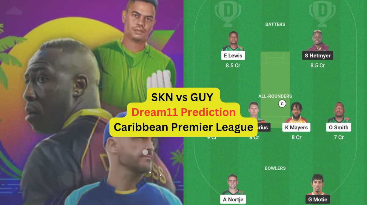 SKN vs GUY Dream11 Prediction in Hindi, Match 7 प्लेइंग इलेवन, पिच रिपोर्ट, Dream11 Team – Caribbean...
