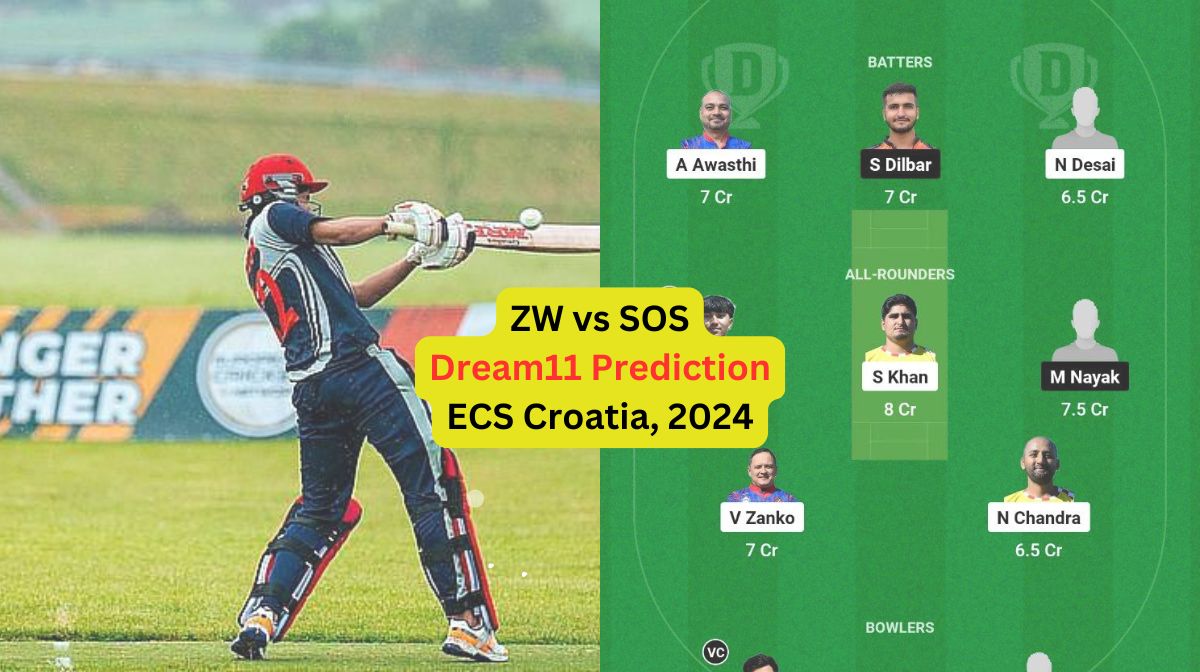 ZW vs SOS Dream11 Prediction in Hindi, Match 11 प्लेइंग इलेवन, पिच रिपोर्ट, Dream11 Team – ECS Croat...