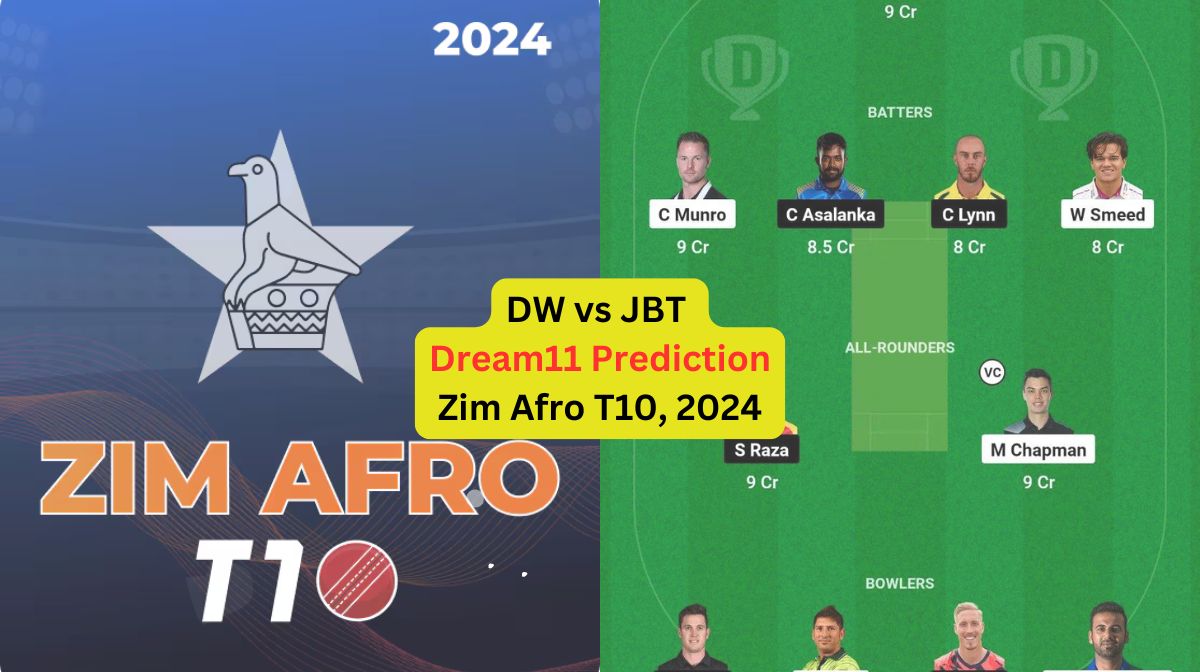 DW vs JBT Dream11 Prediction in Hindi, Match 1, प्लेइंग इलेवन, पिच रिपोर्ट, Dream11 Team – Zim Afro...