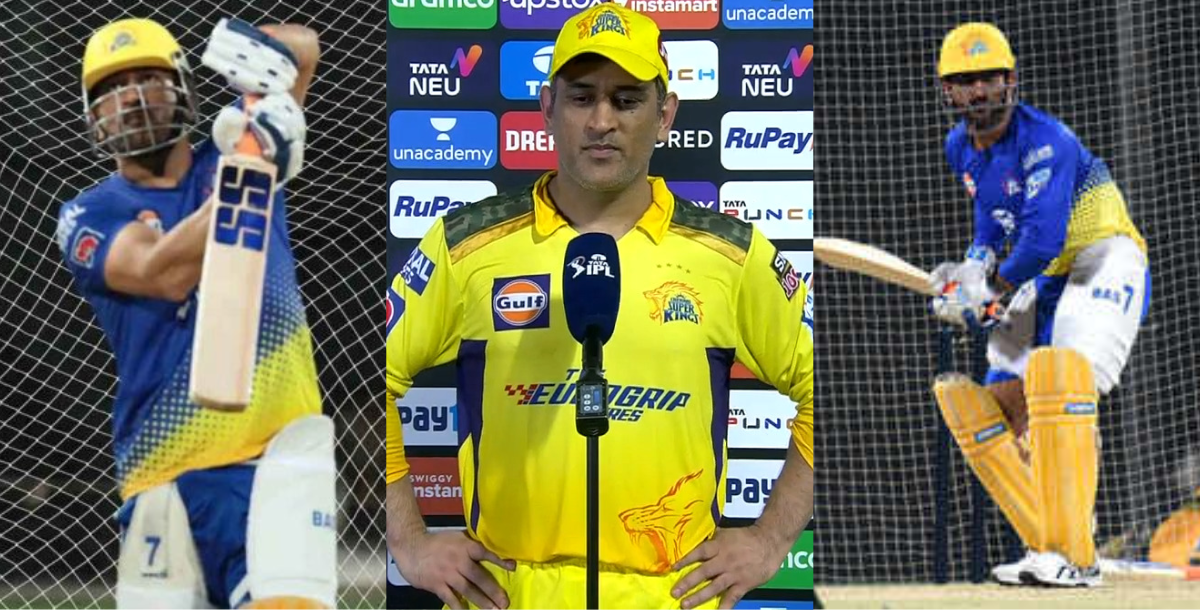 csk-captain-ms-dhoni-started-practicing on net before-for-ipl-2024