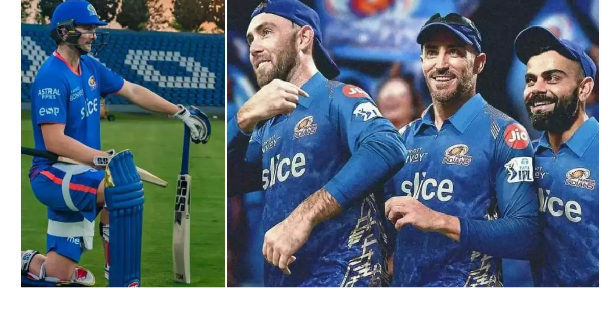 faf du plessis virat kohli and glenn maxwell were wearing mi jersey iin 69 IPL 2022