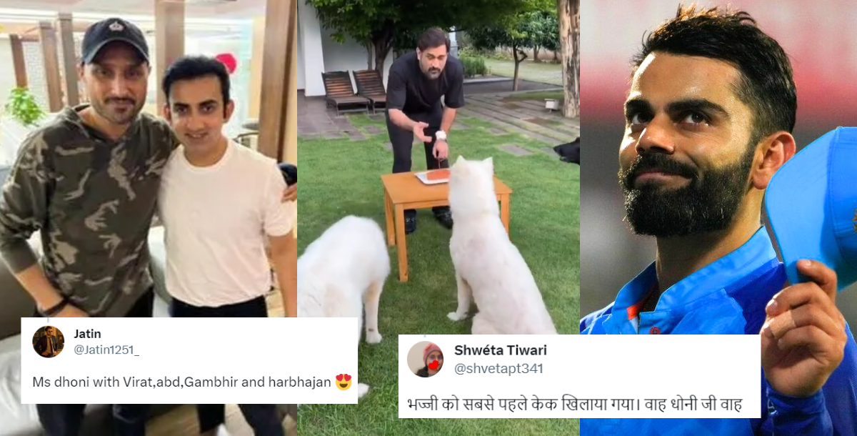 fans trolls harbhajan singh gautam gambhir virat kohli after watching ms dhoni birthday celebration...