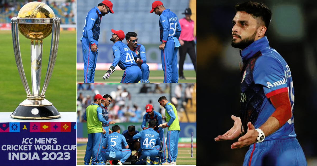 ikram alikhil got badly injured during afg vs sl match in world cup 2023 video went viral