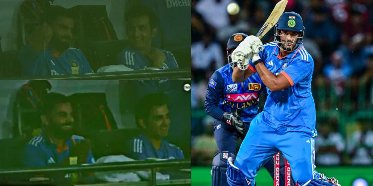 ind-vs-sl-virat-kohli-and-gautam-gambhir-laughed-in-dressing-room-during-shivam-dube-batting-video-v...