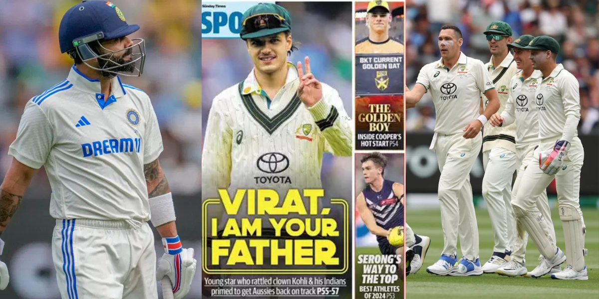 Australian media did bad job in insulting Virat Kohli called 19 years old Sam Constance the father o...
