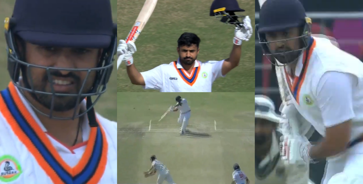 karun-nair-hit-112-run-against-rajasthan-in-ranji-trophy-2024 celebration video viral