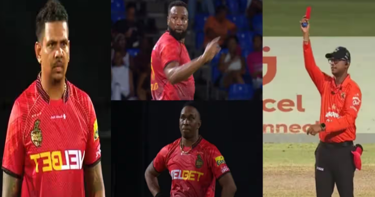 VIDEO: Sunil Narine को मिली Kieron Pollard की इस शर्मनाक हरकत की सजा, अंपायर ने LIVE मैच में मैदान स...