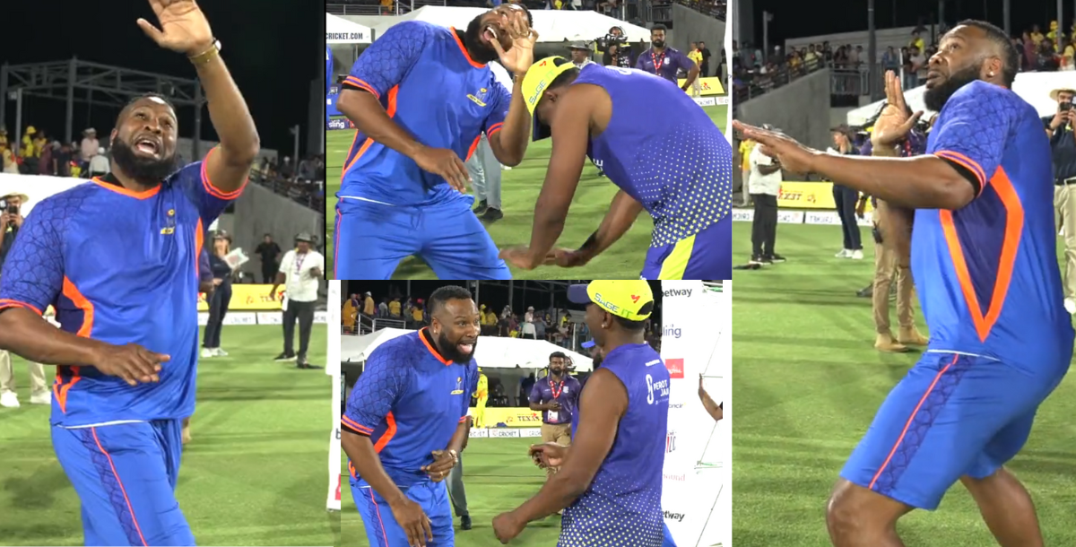 kieron pollard and dwayne bravo funny video in major league cricket 2023 gone viral