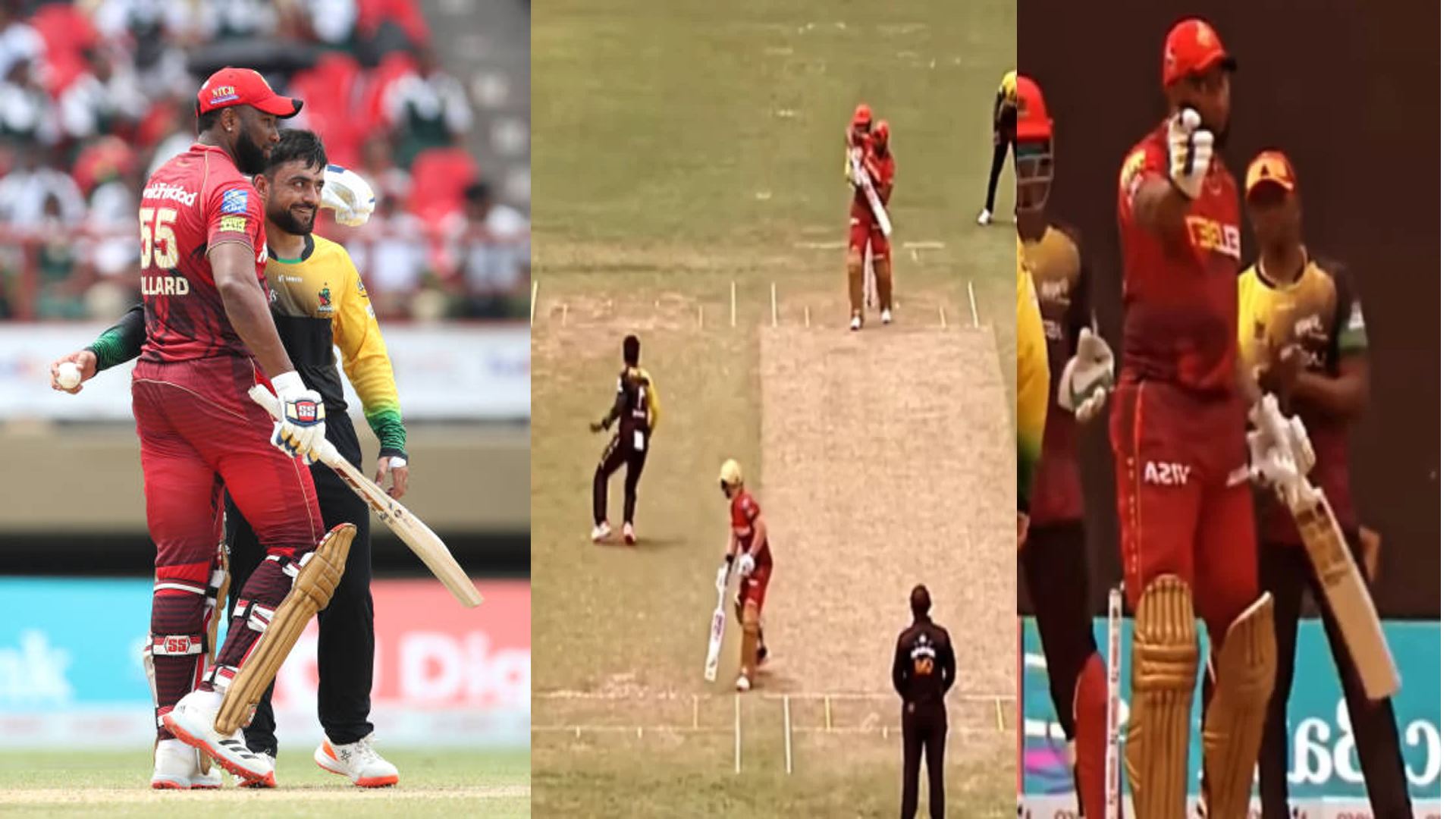 kieron pollard vs rashid khan video