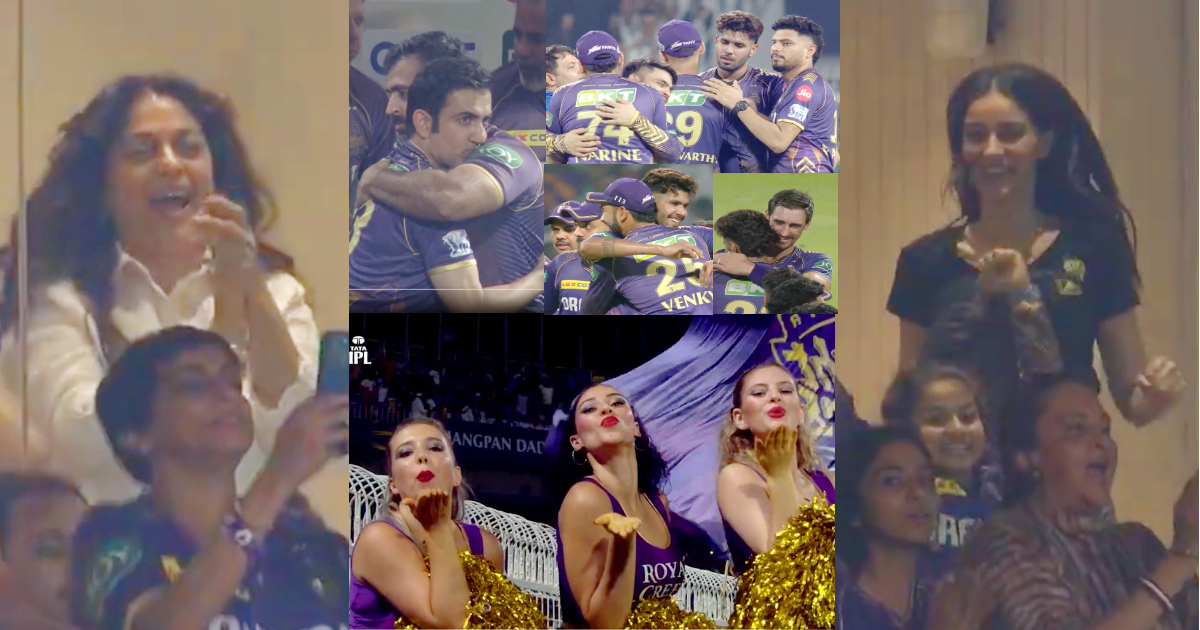 kkr celebrates after defeating MI and entering the IPL 2024 playoffs video viral