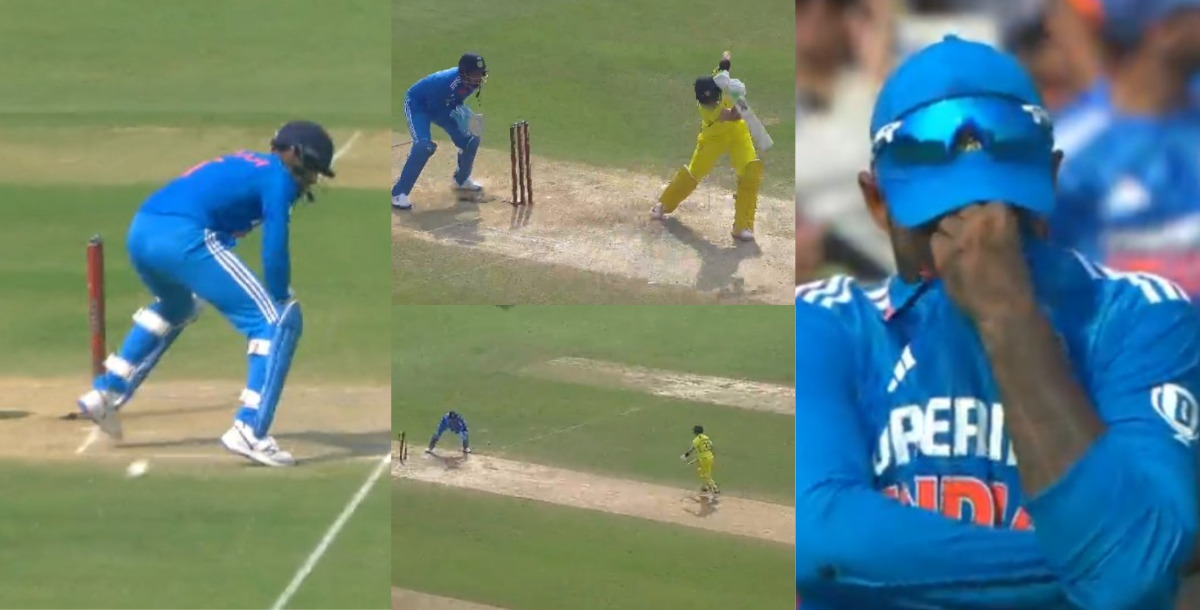 kl rahul miss easy run out cameron green in ind vs aus 1st odi match video viral