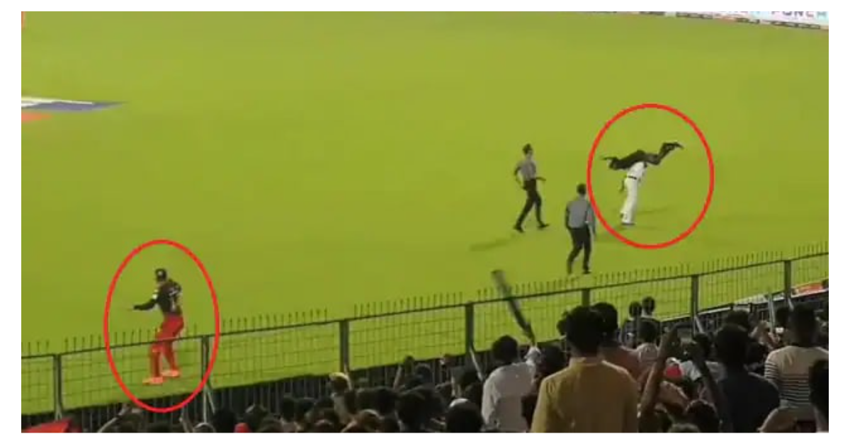 kolkata policeman lifted virat kohli fan on his shoulders