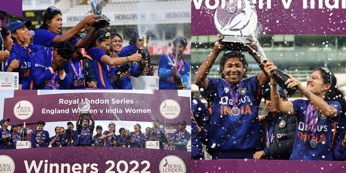 भारतीय महिला टीम ने इंग्लैंड का सफाया कर शराब से खेली होली, हरलीन और पूजा ने खोली बोतल, झूलन ने उठाई...