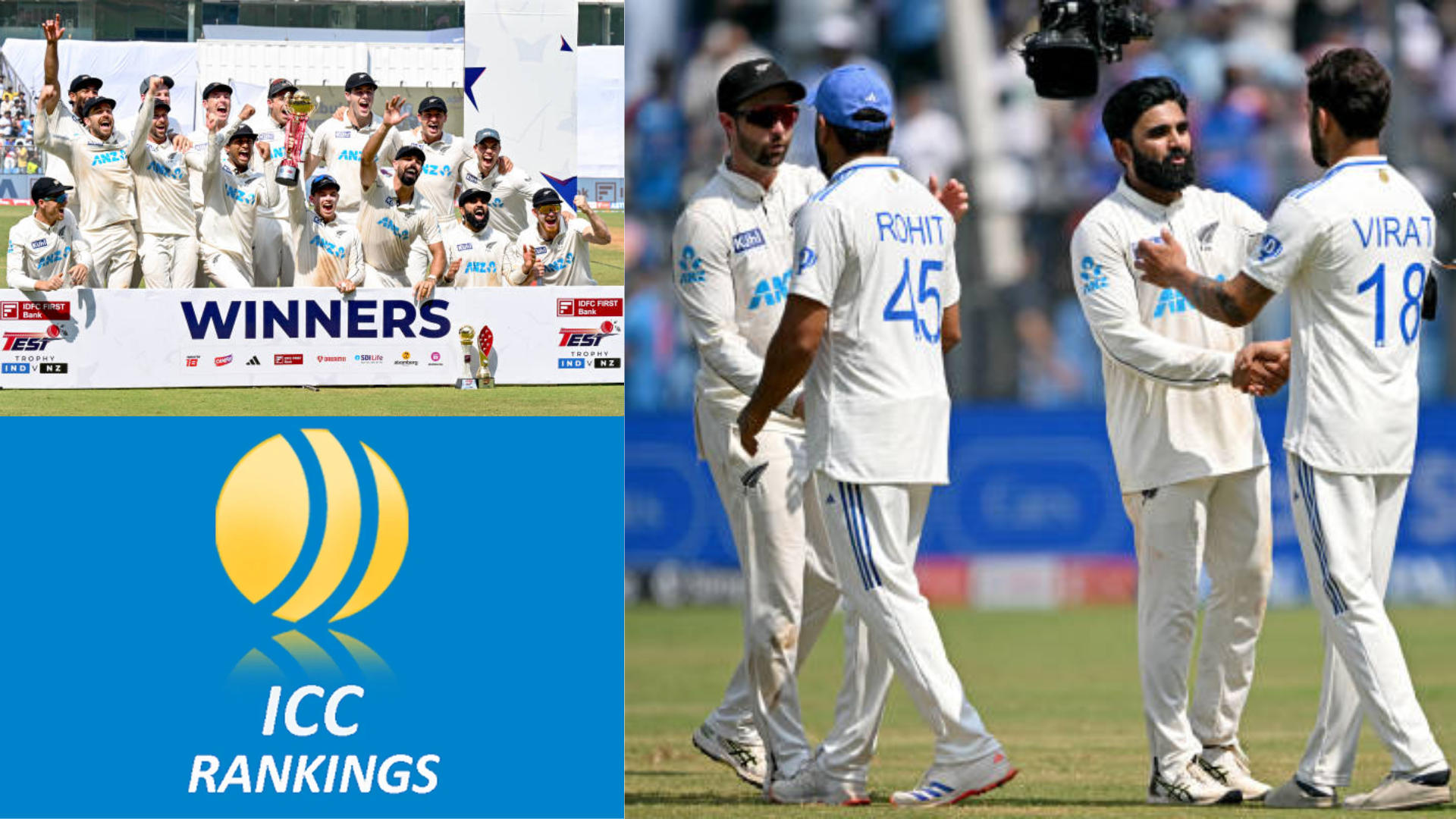 ICC Test Rankings  में टीम इंडिया को लगा बड़ा झटका, क्लीन स्वीप के छिन गई बादशाहत तो अब ये टीम बनी न...