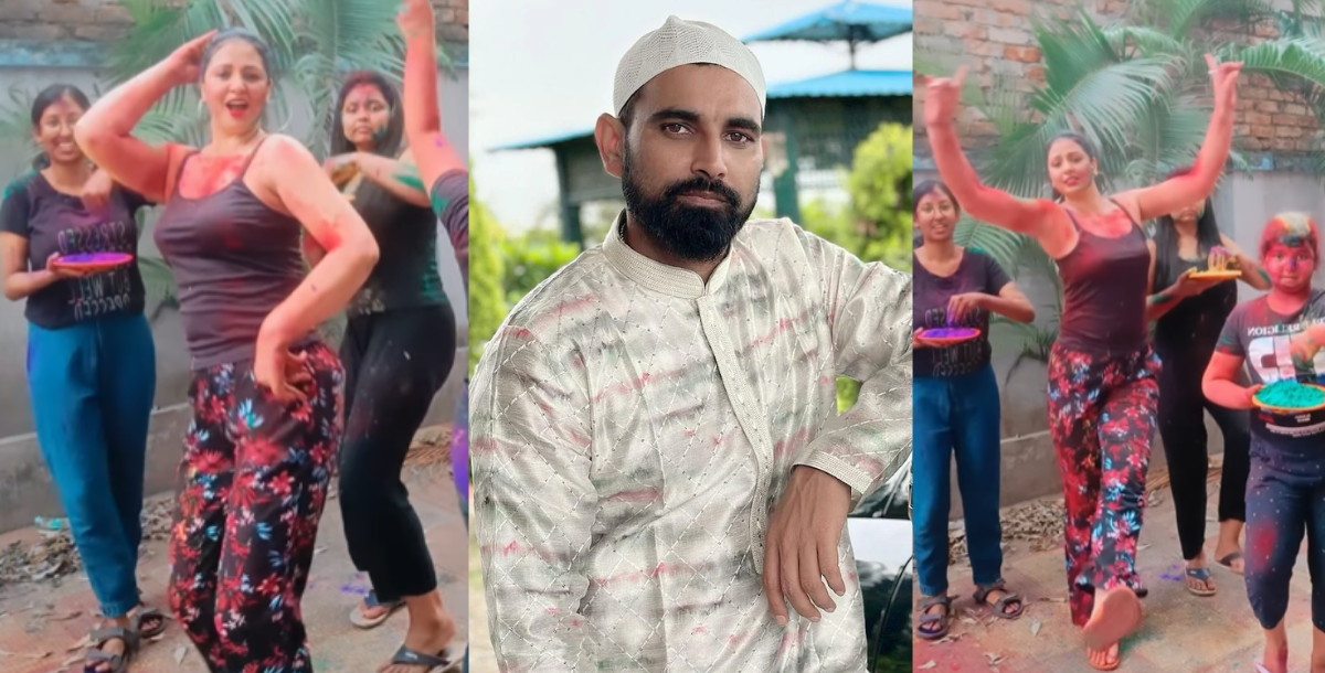 mohammed shami wife hasin jahan celebrated holi with daughter video goes viral