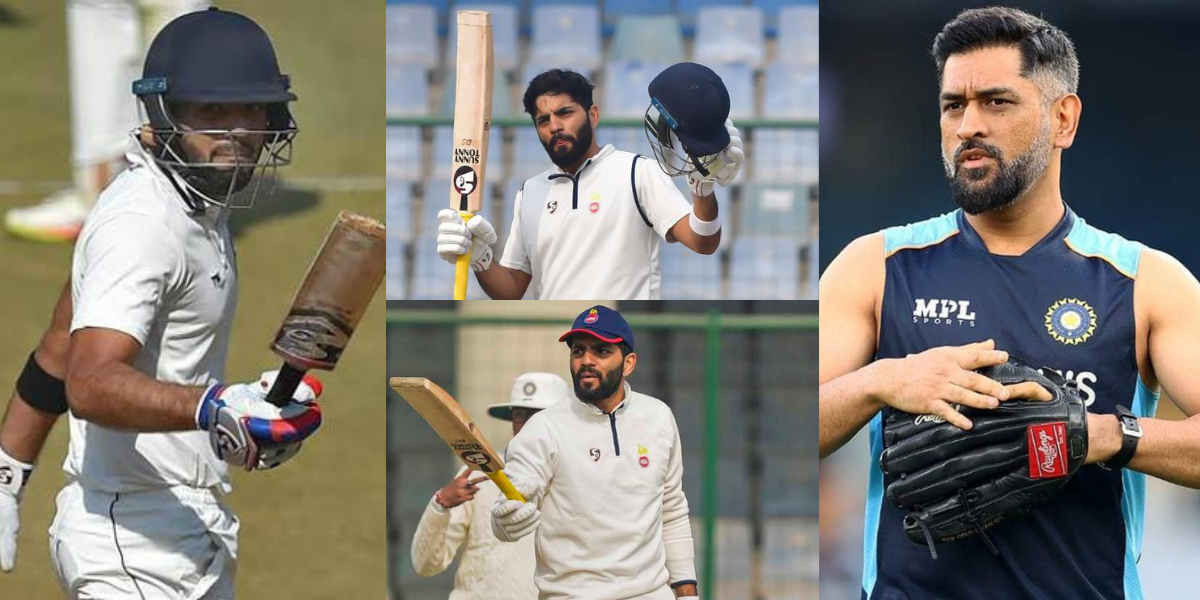 ms dhoni friend dhruv-shorey-scored century 135 runs in 211 balls duleep trophy 2023