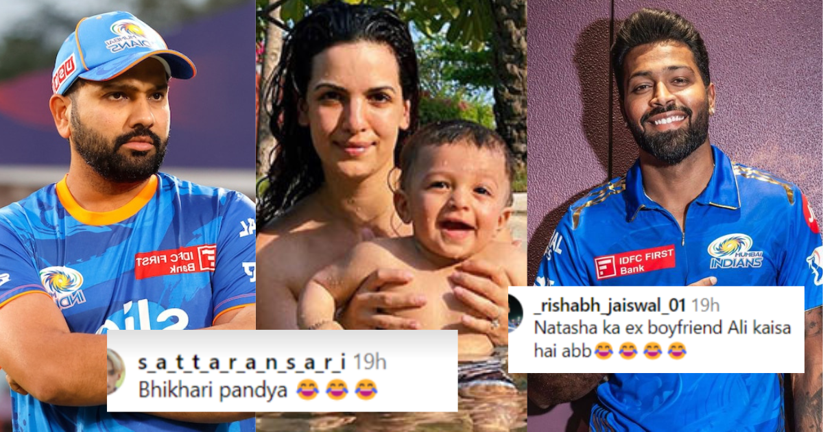 mumbai indians Fans trolling-mi captain hardik pandya wife natasha and his son after