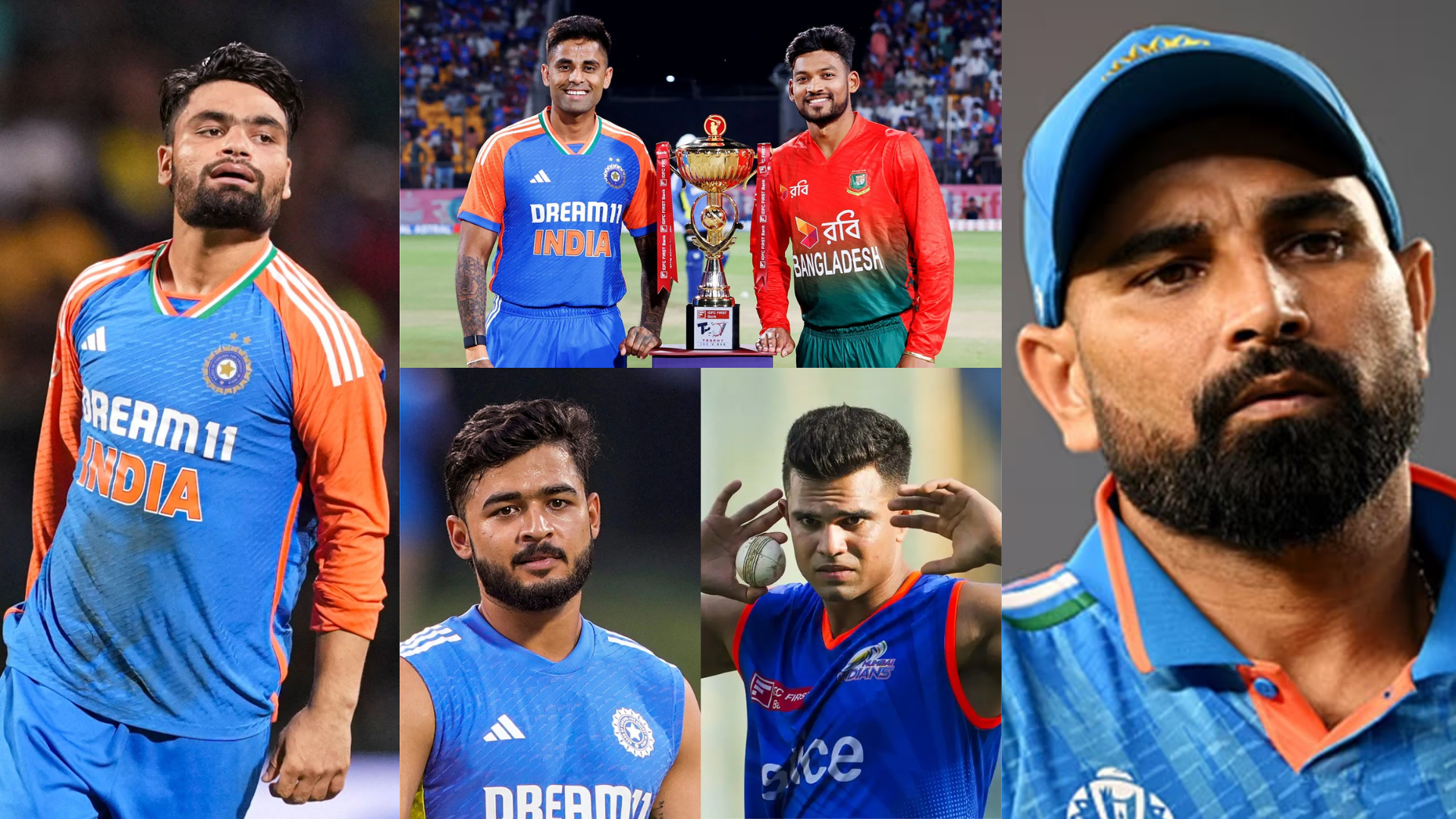 बांग्लादेश से 3 टी20 खेलने के लिए Team India फिक्स, रिंकू सिंह और मोहम्मद शमी बाहर, रियान-अर्जुन की...