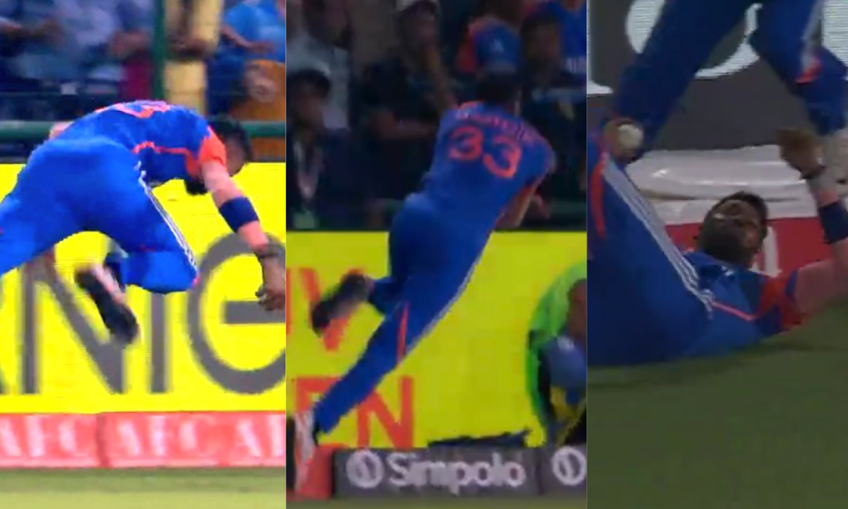 VIDEO: Hardik Pandya ने लपकी गोली की रफ्तार से जाती हुई गेंद, SIX को विकेट में बदला, आंखों पर नहीं ह...
