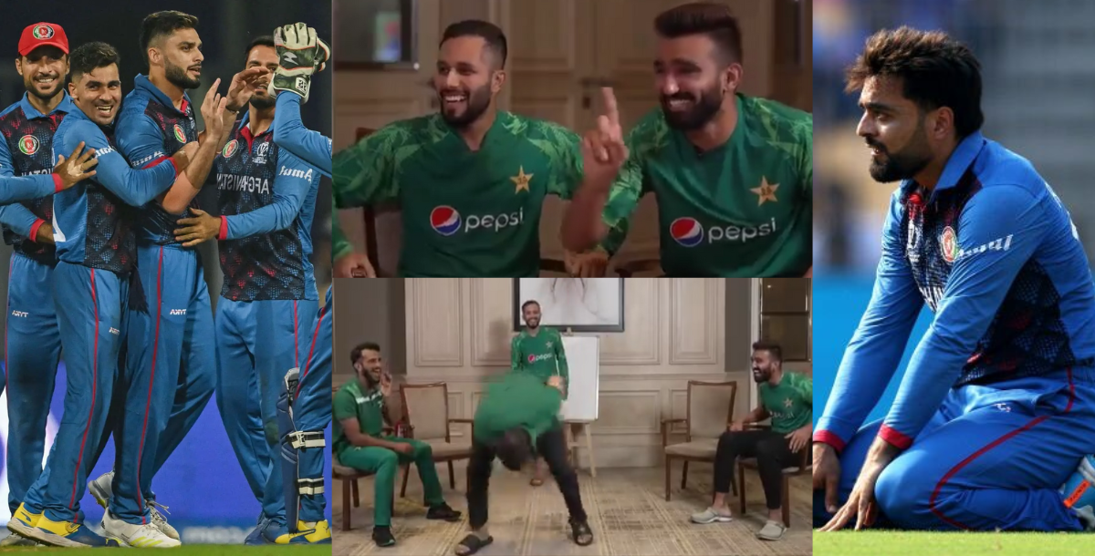 pakistan players ftikhar ahmed mocked rashid khan and afghanistan in world cup 2023 video viral