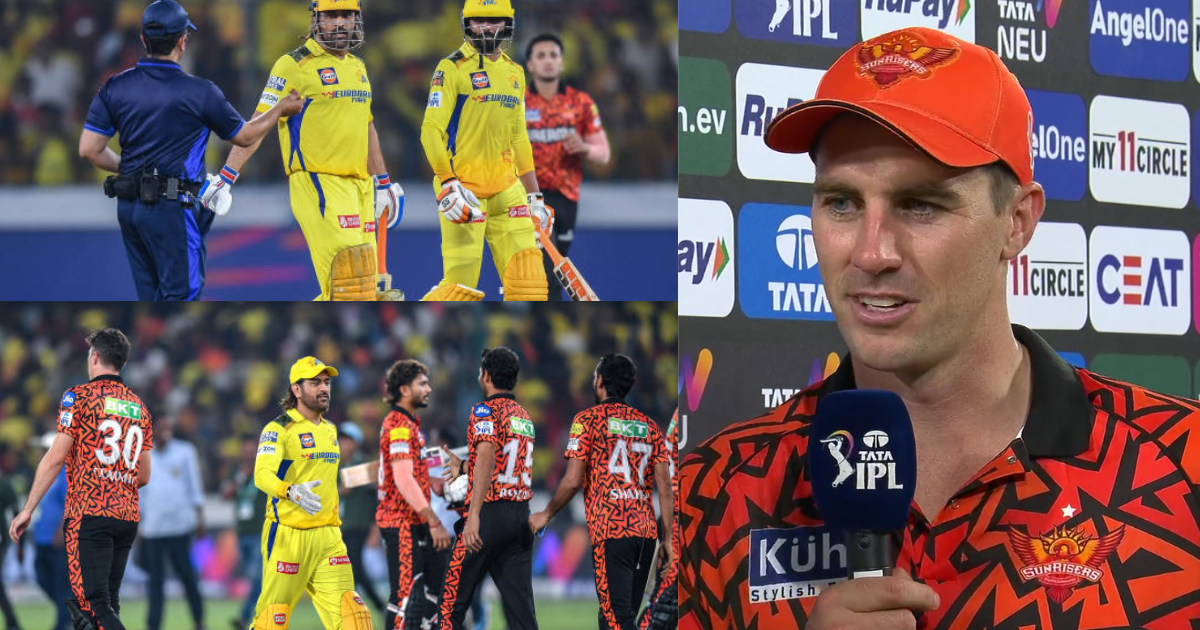 "ये लोग पागल है", CSK को एकतरफा हराने के बाद Pat Cummins का चौंकाने वाला बयान, धोनी पर कही बड़ी बात
