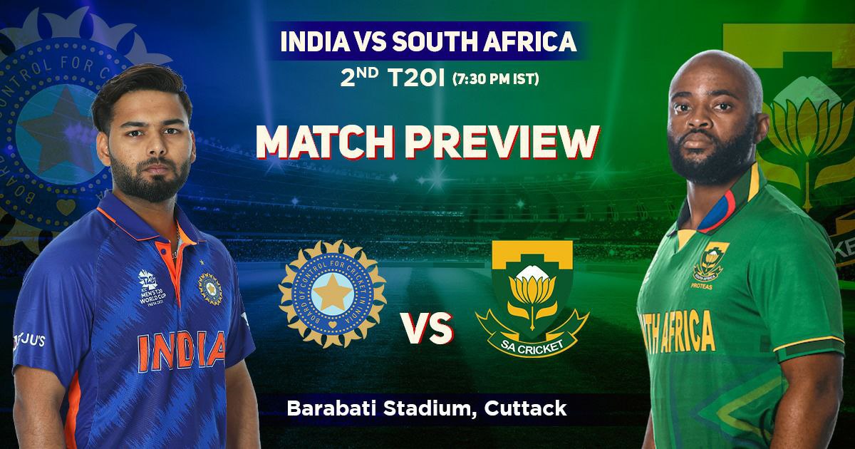 IND vs SA 2nd T20 Match Preview, predicted playing XI, head to head, weather, pitch