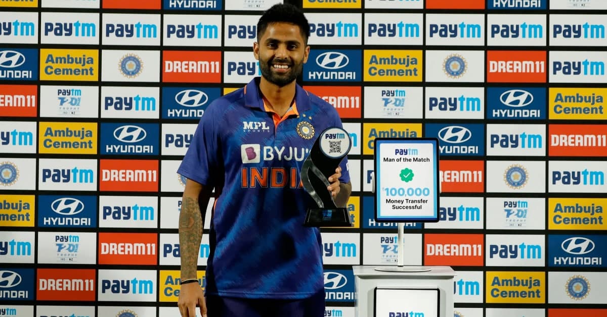 suryakumar yadav Man of the Series