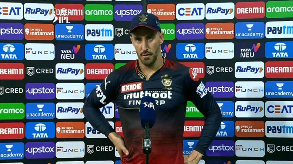 Faf Du Plessis on virat After Lost Match Against RR